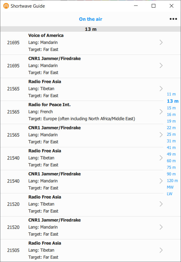 Shortwave Guide MagicSDR